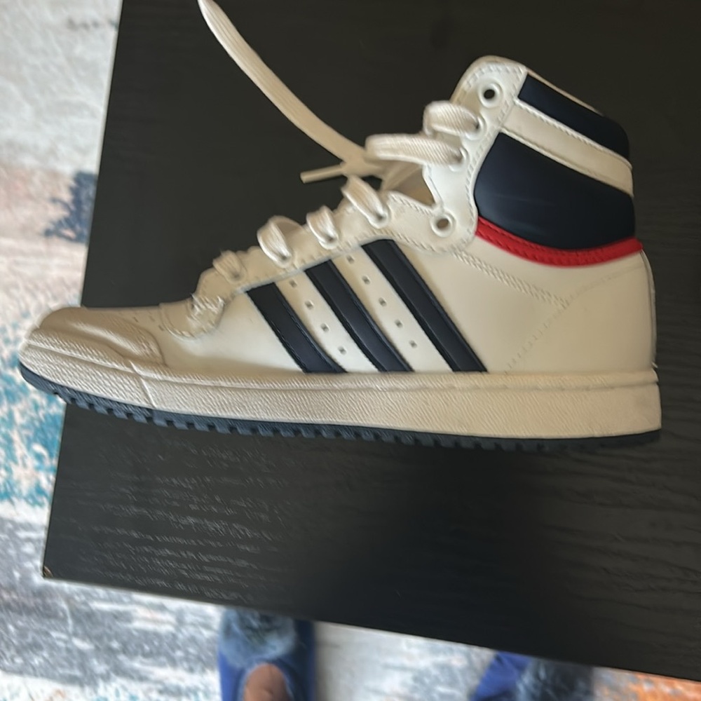 Adidas Top Ten Sneakers white, blue and red youth size 5. Women’s 7 - Picture 8 of 8